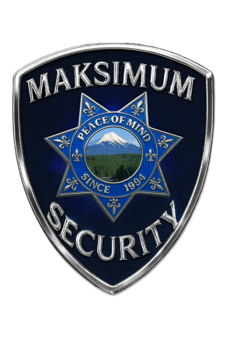 Maksimum Security 2025 patch with a chrome shield and blue star