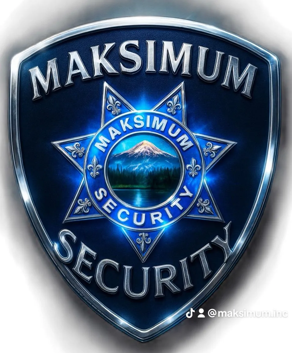 Official metallic blue Maksimum Security emblem